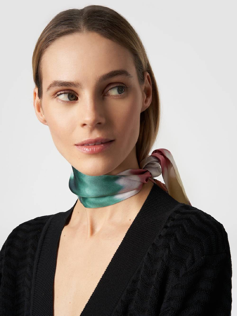 M Missoni Foulard in seta chevron In Vendita