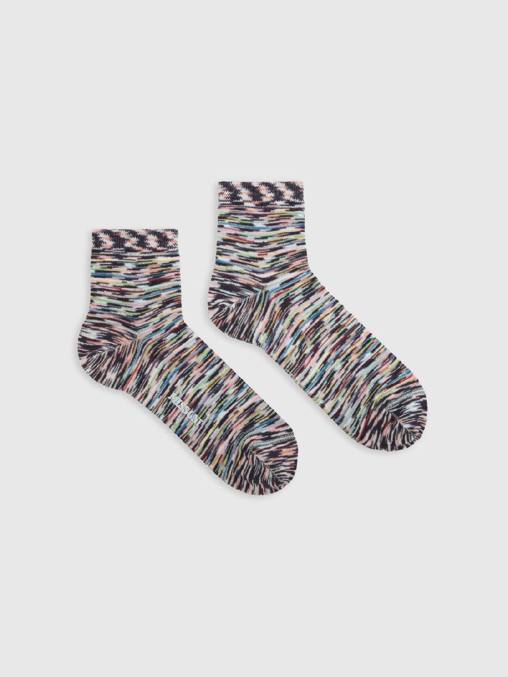 M Missoni Calze in maglia di cotone e viscosa fiammata Saldi