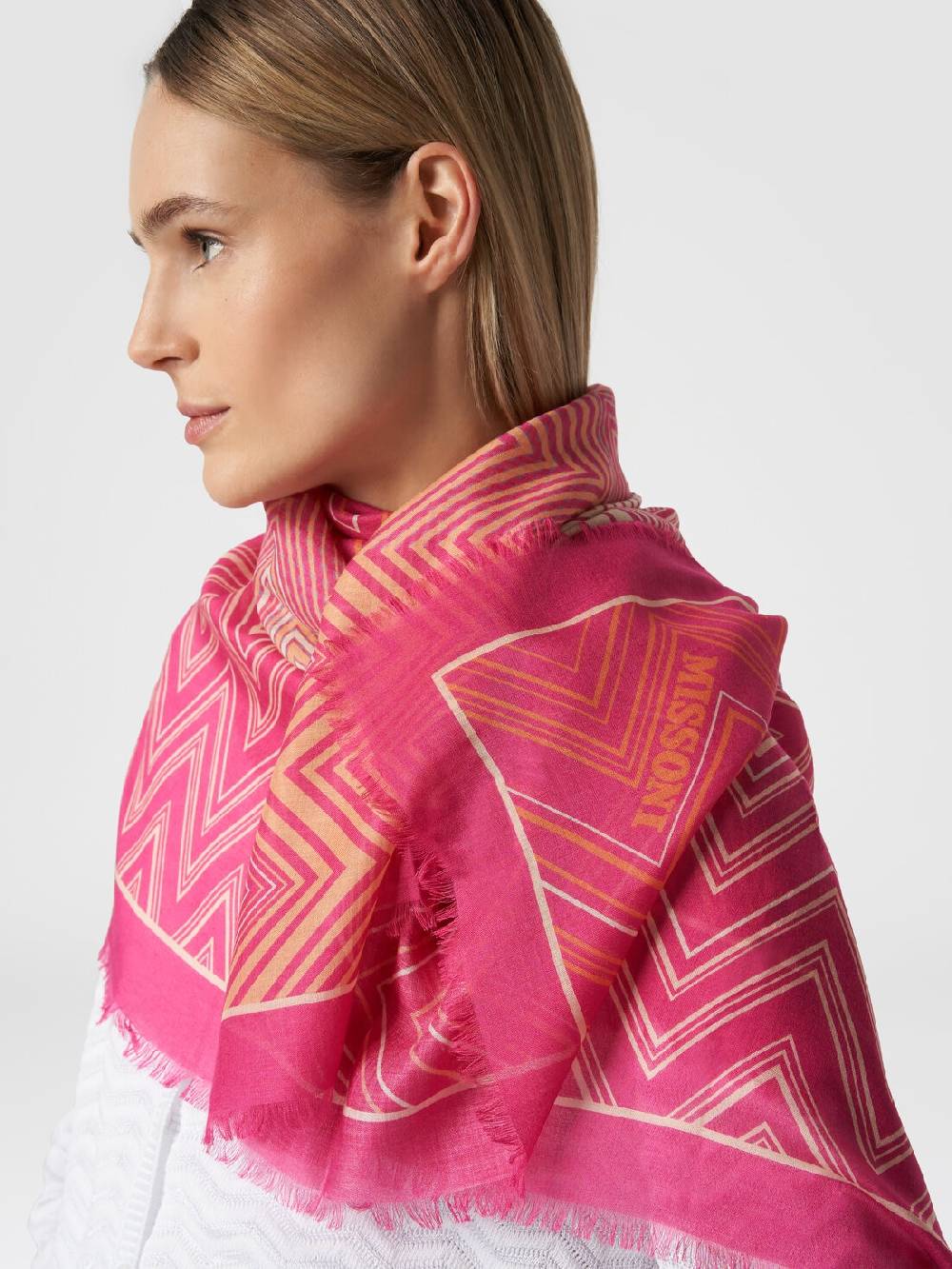 M Missoni Scialle in modal e seta chevron Hotsell