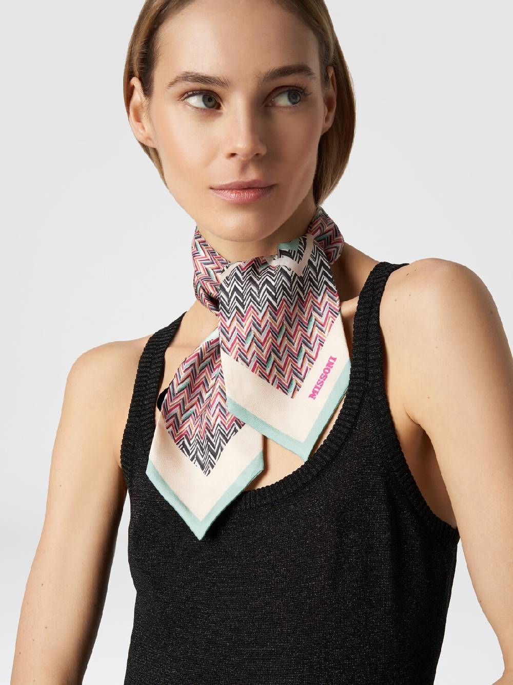 M Missoni Foulard in seta zig zag Vendite Flash