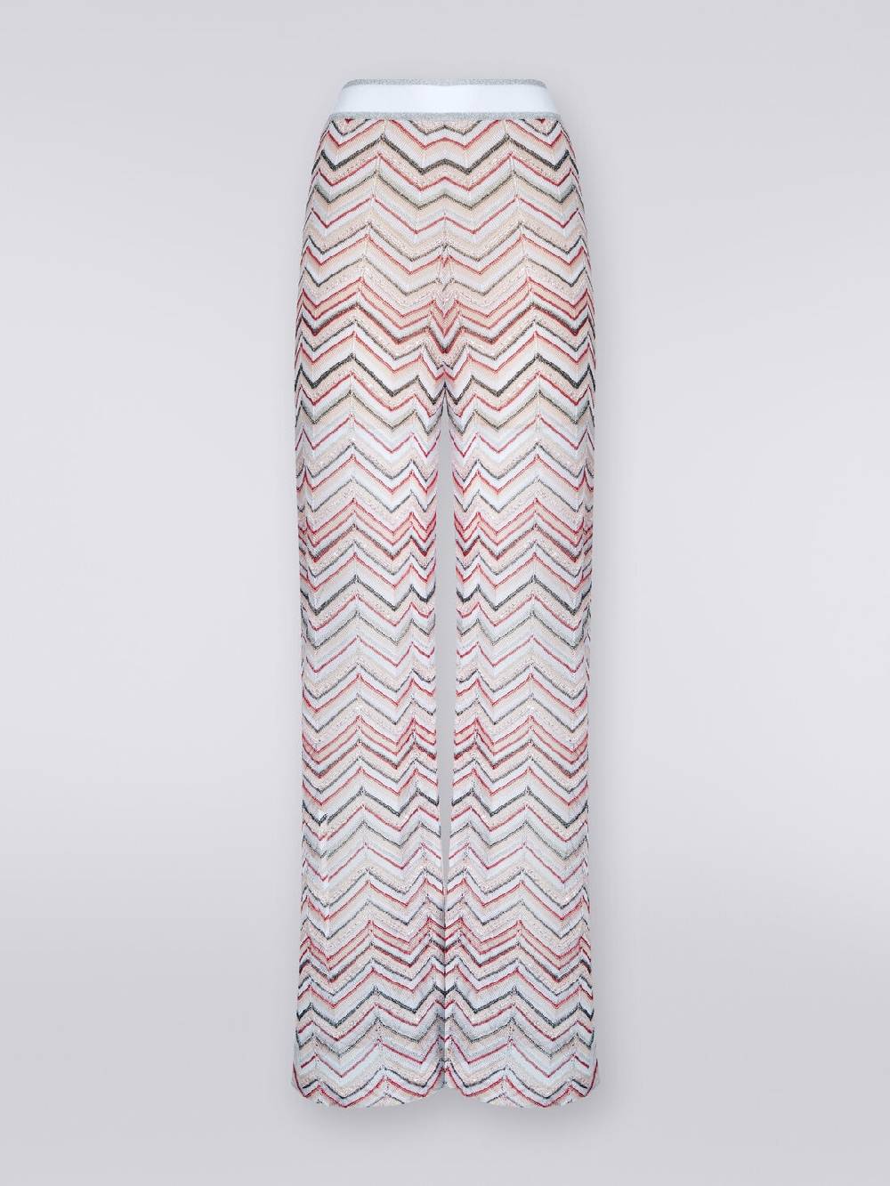 M Missoni Pantaloni in maglia zig zag con lurex e paillettes Spedizione gratuita