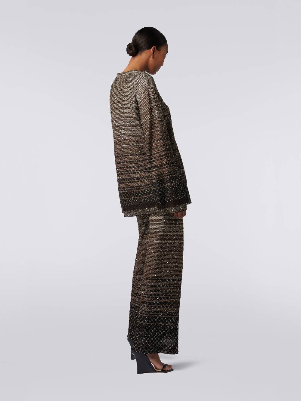M Missoni Pantaloni in maglia dégradé con paillettes Sconto di tempo limitato