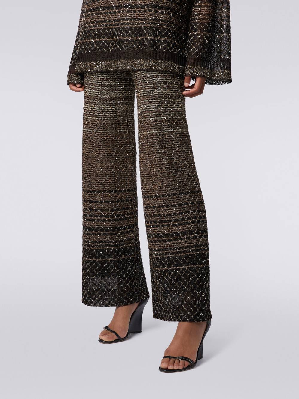 M Missoni Pantaloni in maglia dégradé con paillettes Sconto di tempo limitato