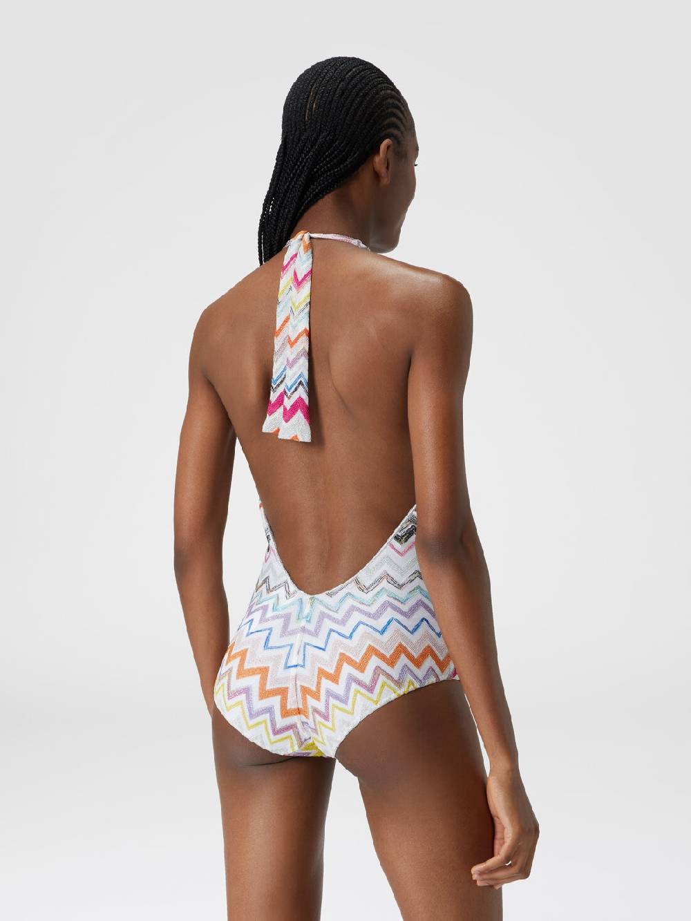 M Missoni Costume intero in viscosa zig zag con lurex Prezzo di fabbrica