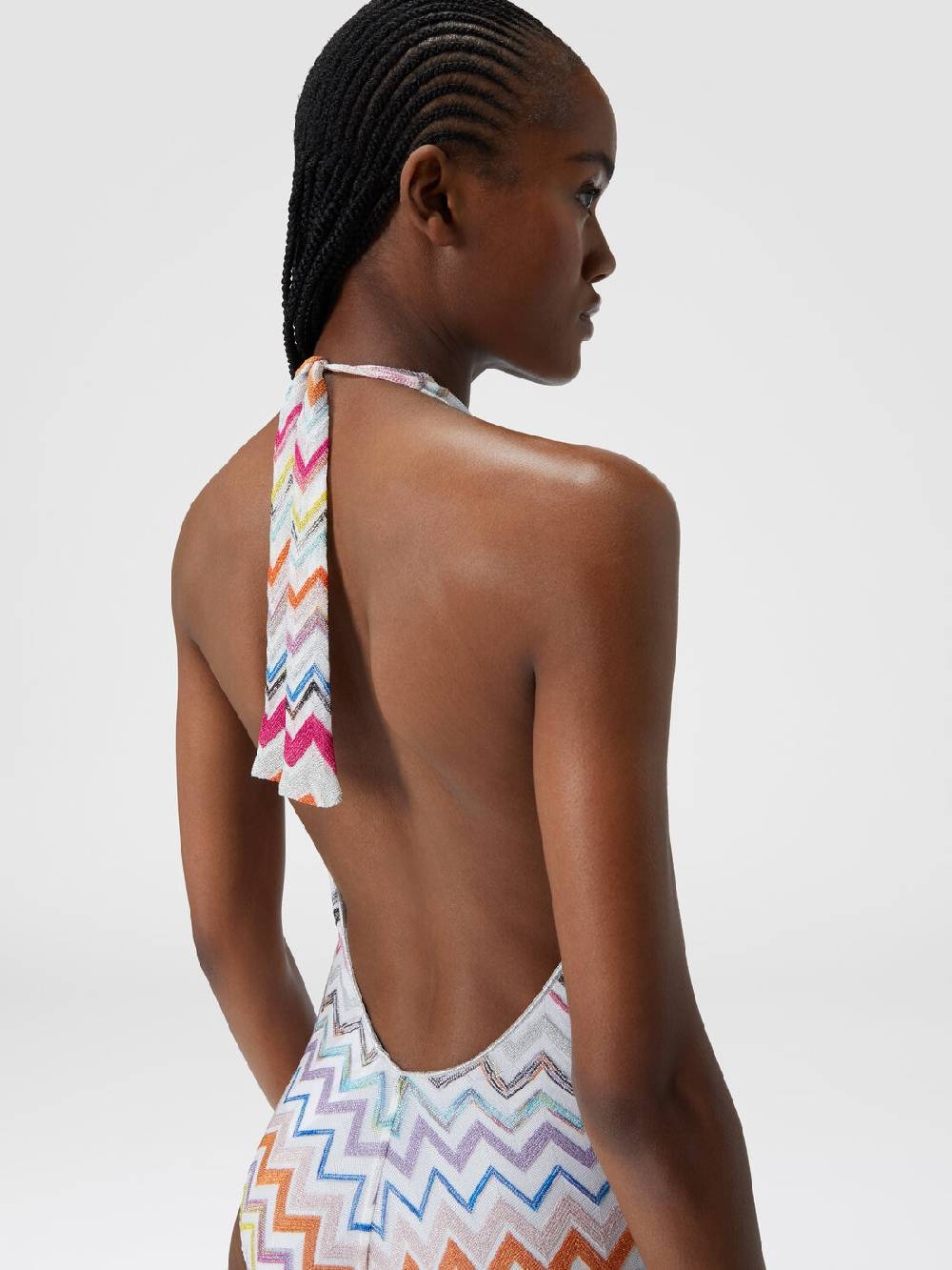 M Missoni Costume intero in viscosa zig zag con lurex Prezzo di fabbrica