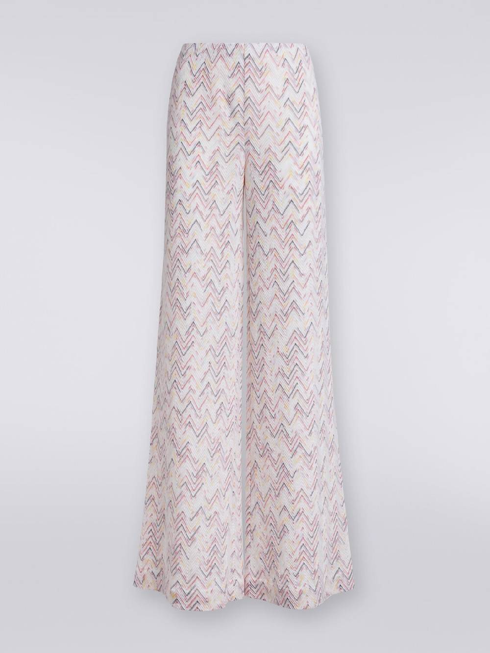 M Missoni Pantaloni a palazzo in lana e viscosa zig zag Flash Sale