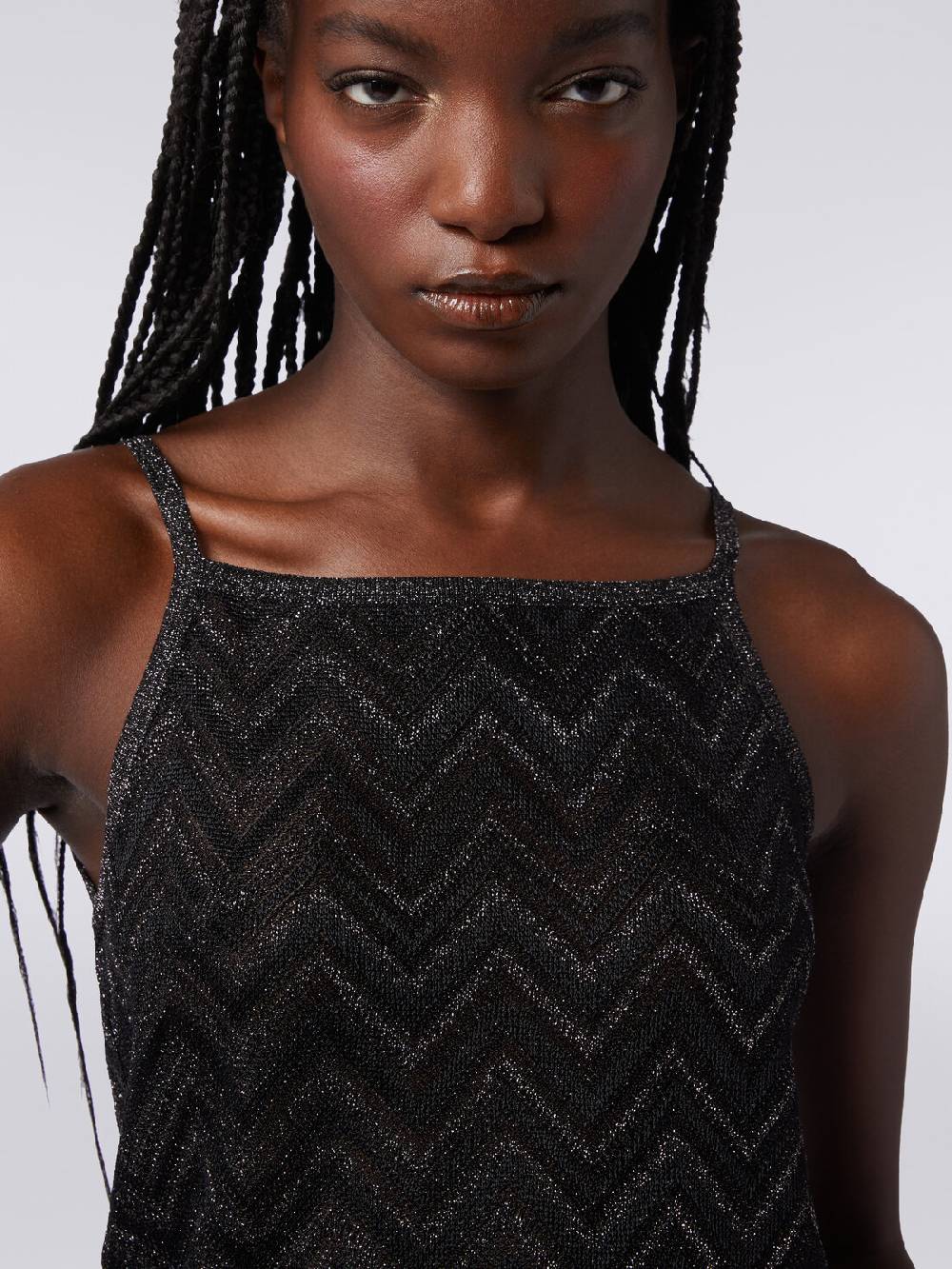 M Missoni Canottiera in maglia chevron lamé Shopping online