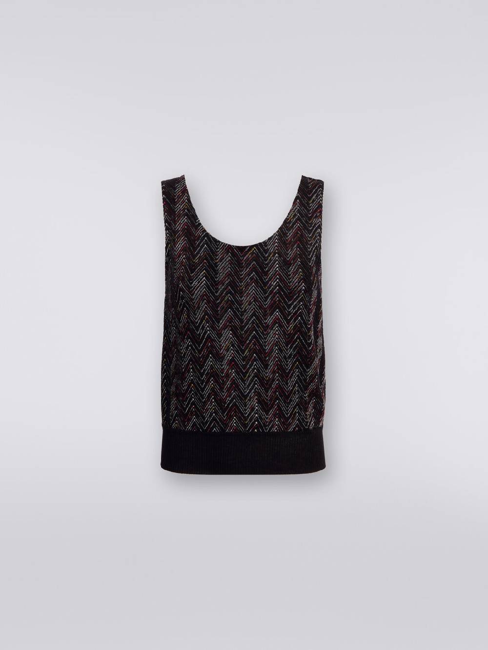 M Missoni Canottiera in maglia di lana viscosa zig zag Offerta esclusiva