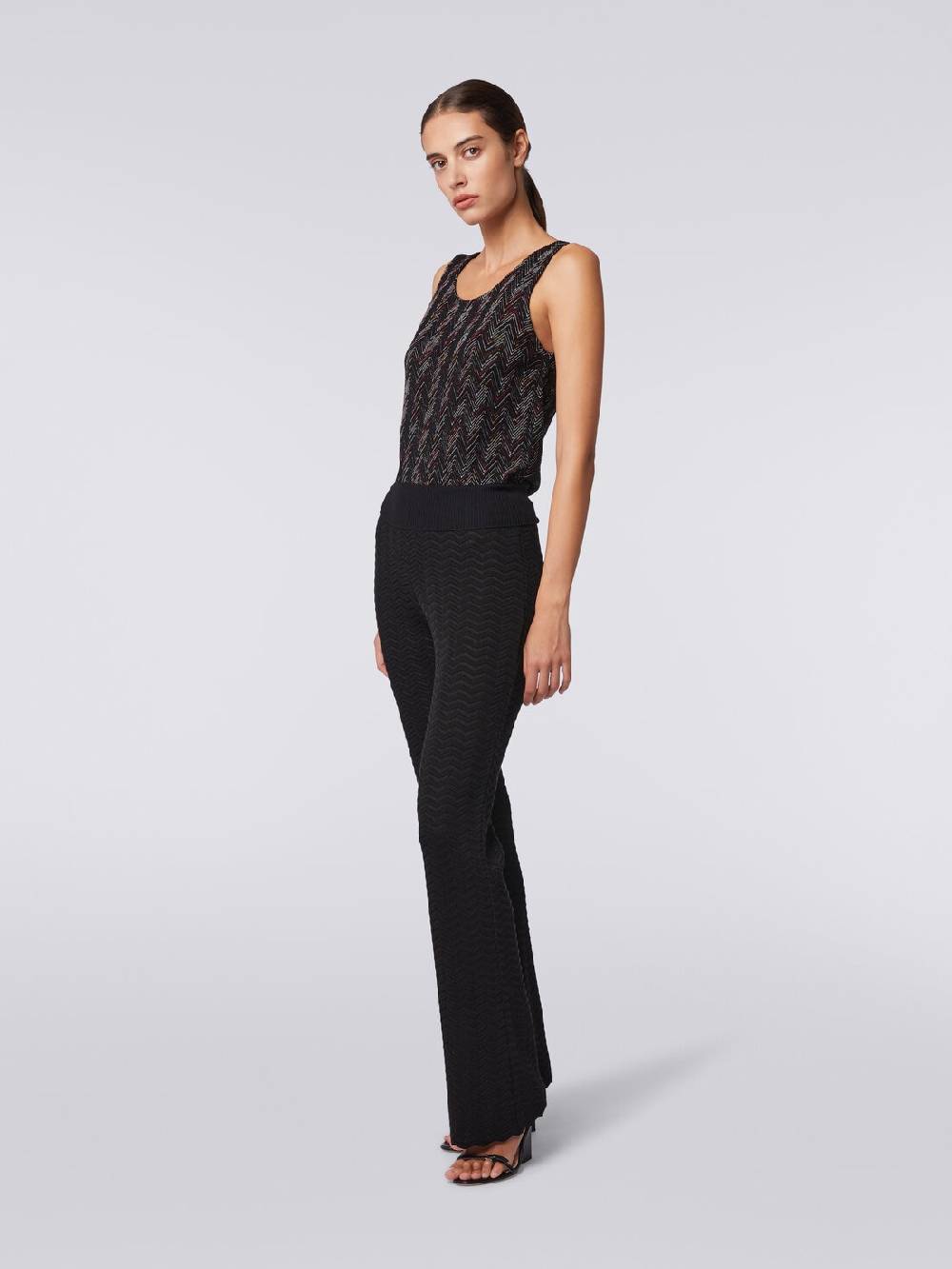 M Missoni Canottiera in maglia di lana viscosa zig zag Offerta esclusiva