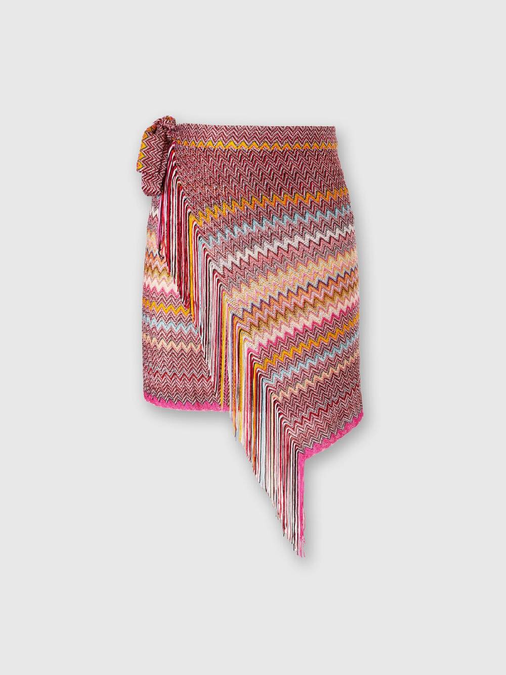 M Missoni Pareo in maglia di viscosa zig zag con frange Offerta Pasqua