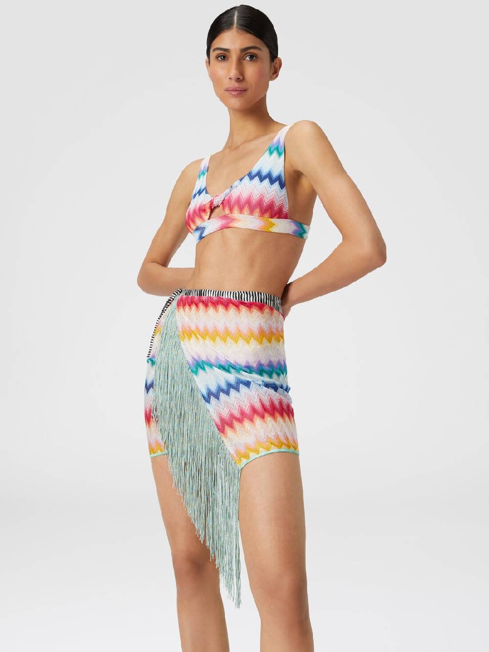 M Missoni Pareo in viscosa chevron con lurex Offerta per la Festa della Mamma