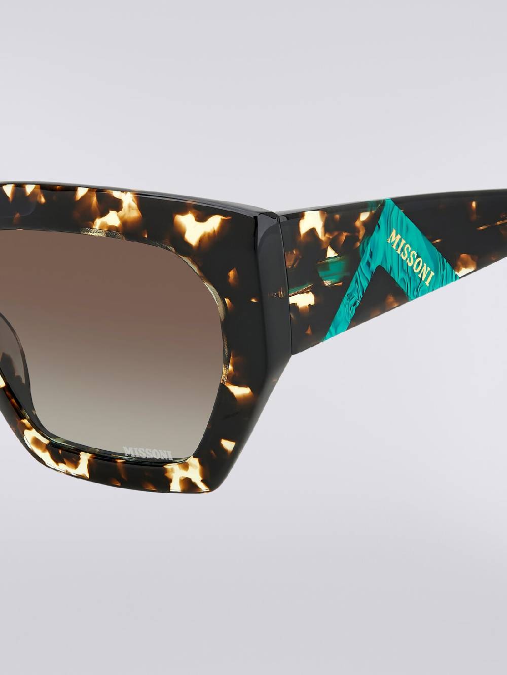 M Missoni Occhiali da sole con montatura squadrata e inserto logo a contrasto Offerta San Valentino