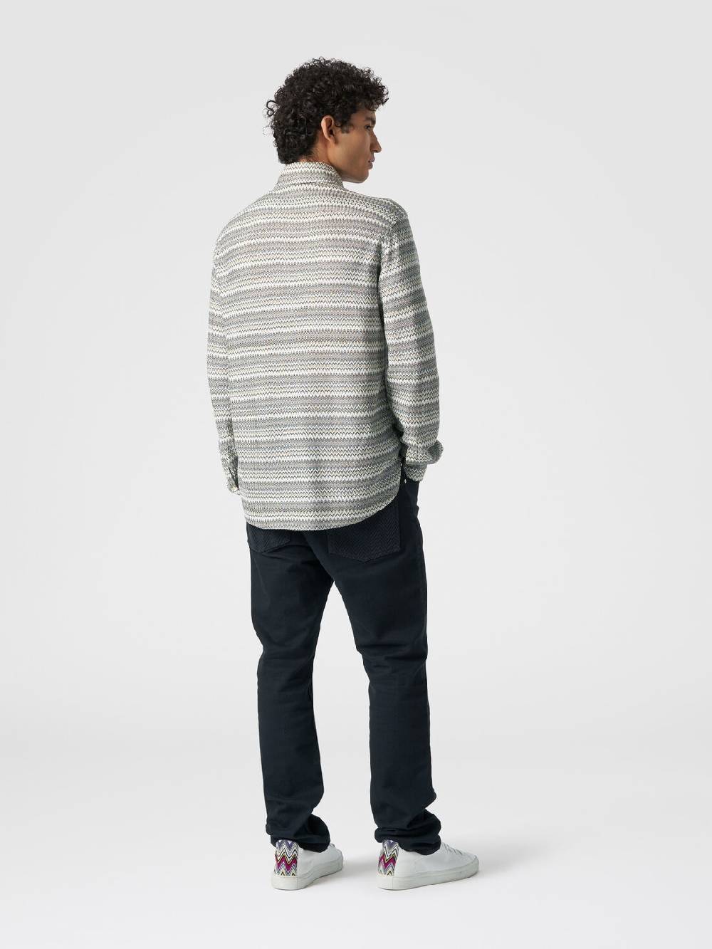 M Missoni Camicia a maniche lunghe in misto viscosa chevron Smaltimento dello stoccaggio