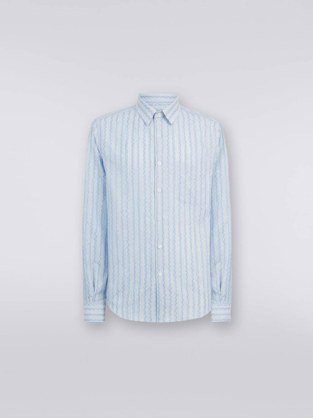 M Missoni Camicia a maniche lunghe in popeline di cotone Vendita calda