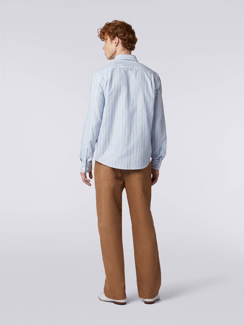 M Missoni Camicia a maniche lunghe in popeline di cotone Vendita calda