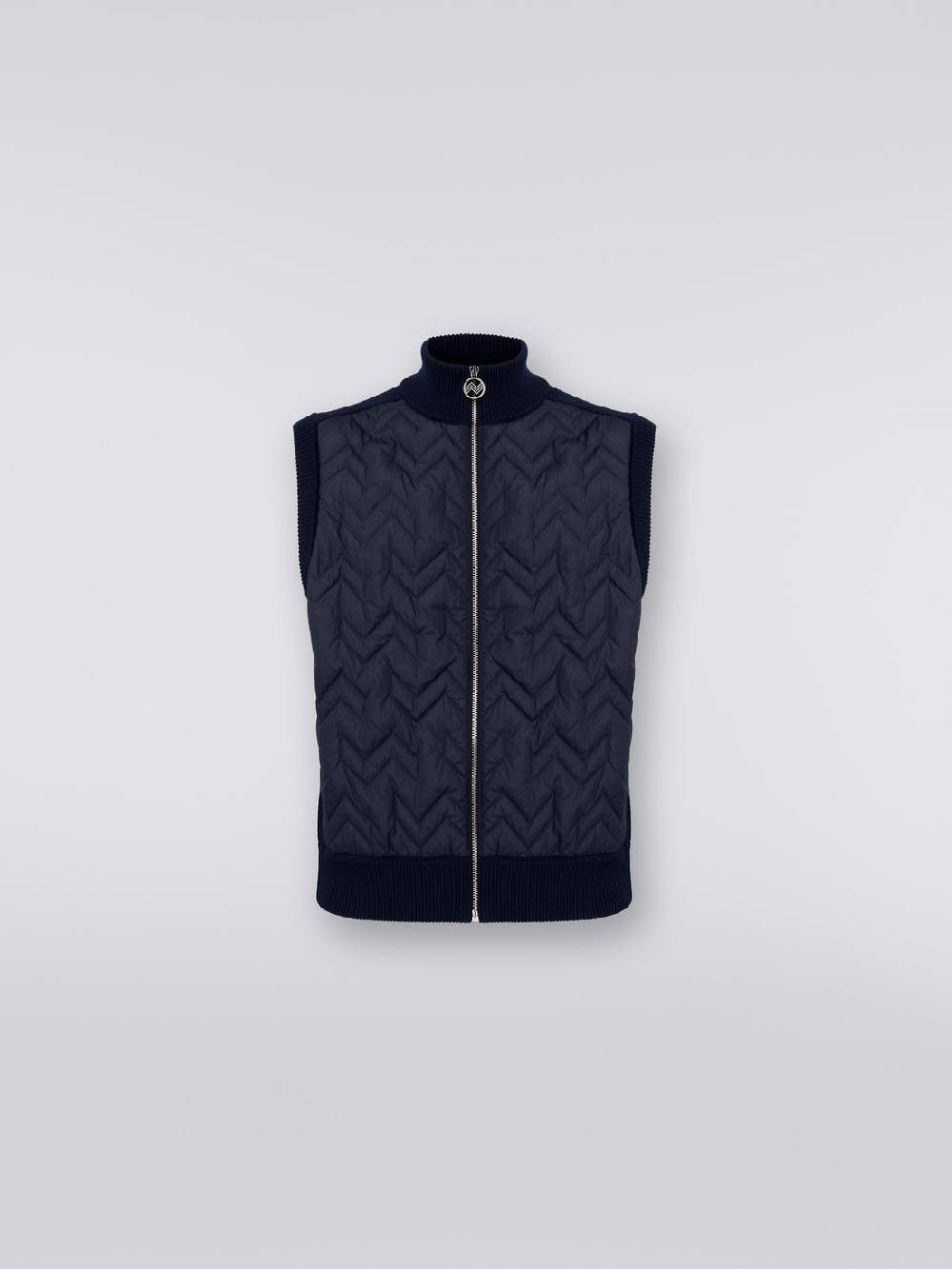 M Missoni Gilet impunturato a zig zag con parte posteriore e profili in maglia Latest fashion