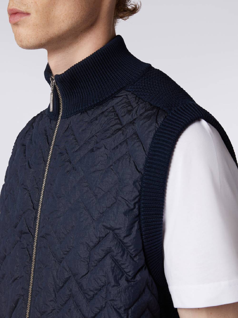 M Missoni Gilet impunturato a zig zag con parte posteriore e profili in maglia Latest fashion