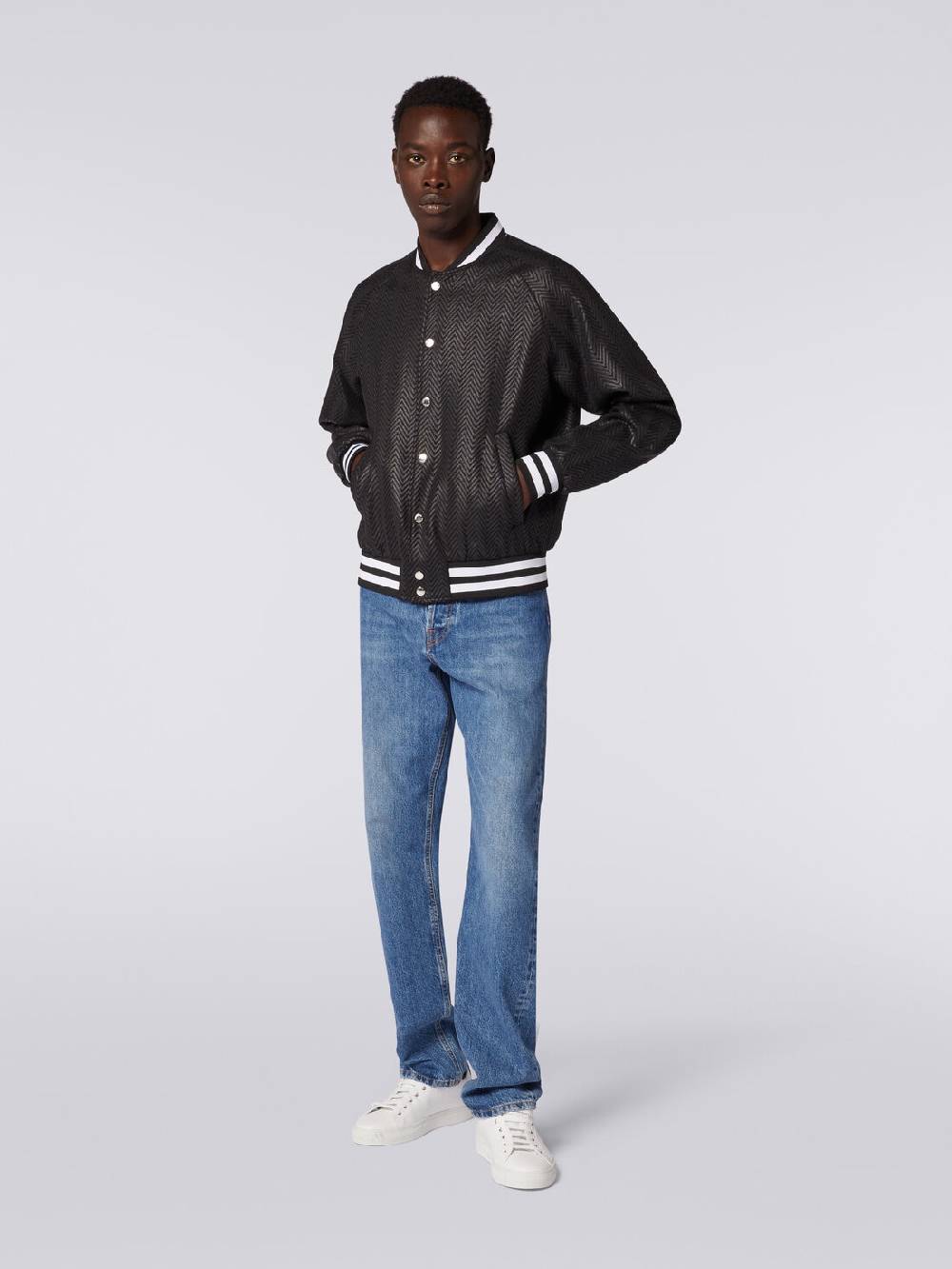 M Missoni Bomber in cotone e viscosa zig zag Offerta temporanea