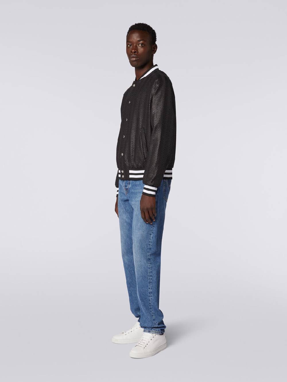 M Missoni Bomber in cotone e viscosa zig zag Offerta temporanea