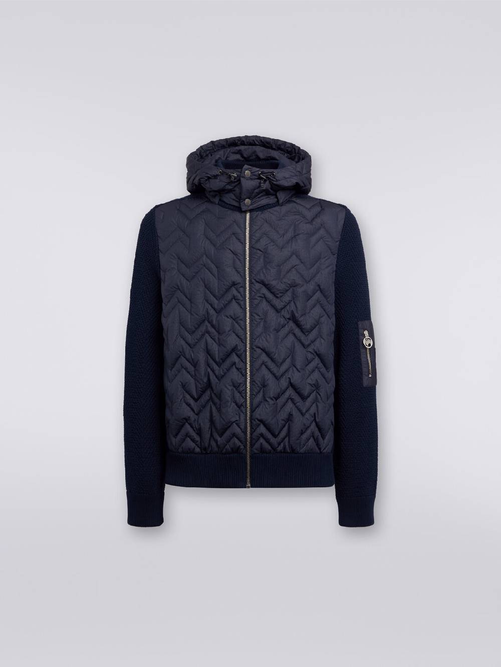 M Missoni Piumino in cotone e nylon con cappuccio Offerte esclusive