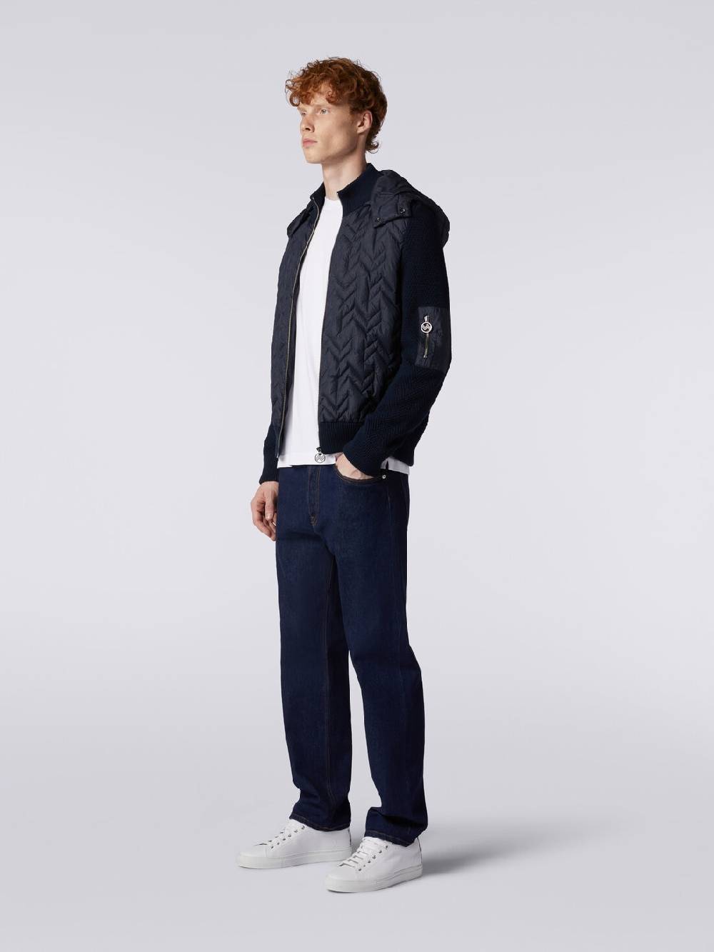 M Missoni Piumino in cotone e nylon con cappuccio Offerte esclusive