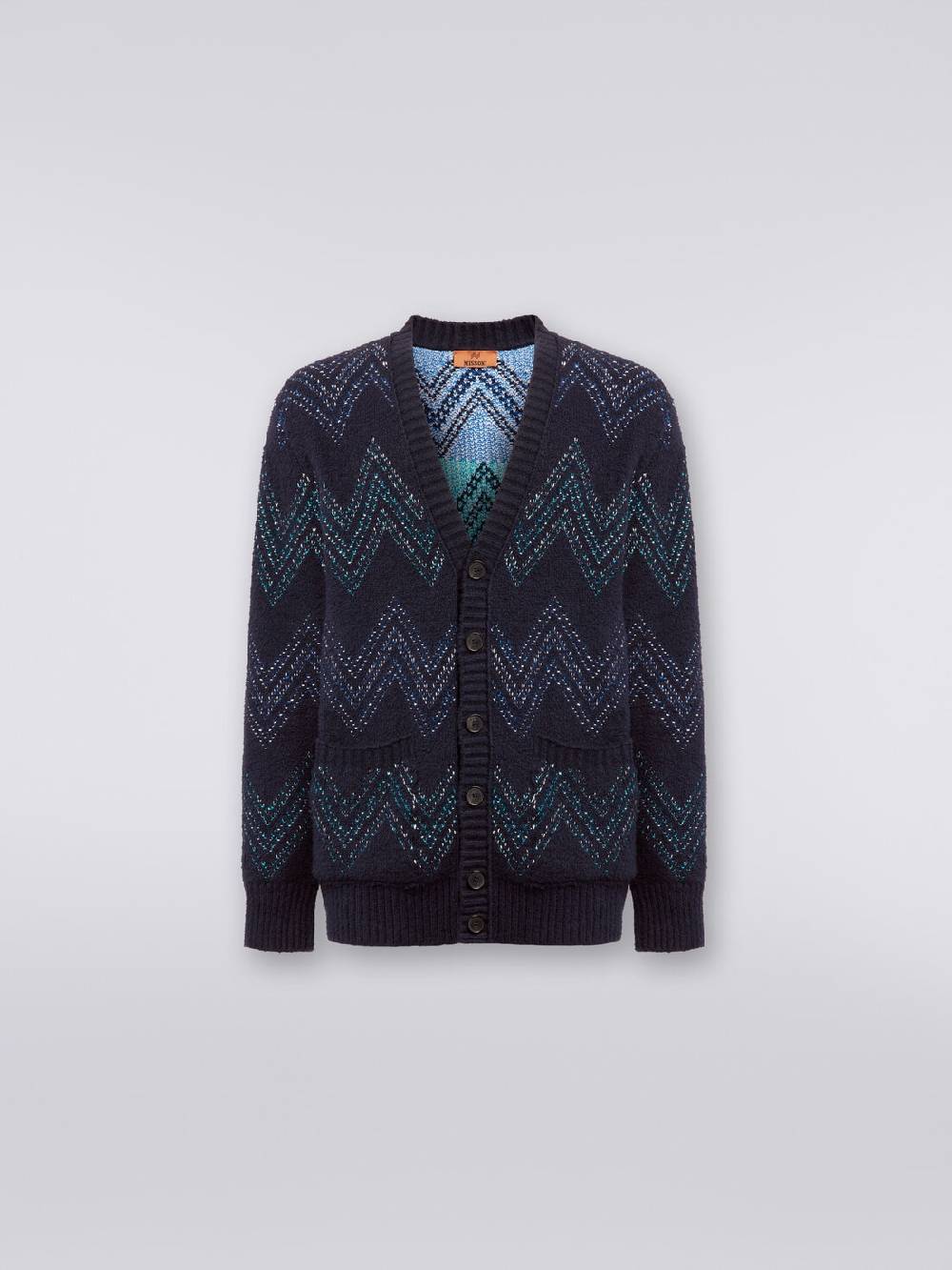 M Missoni Cardigan con scollatura a V in misto cotone zig zag Bestseller
