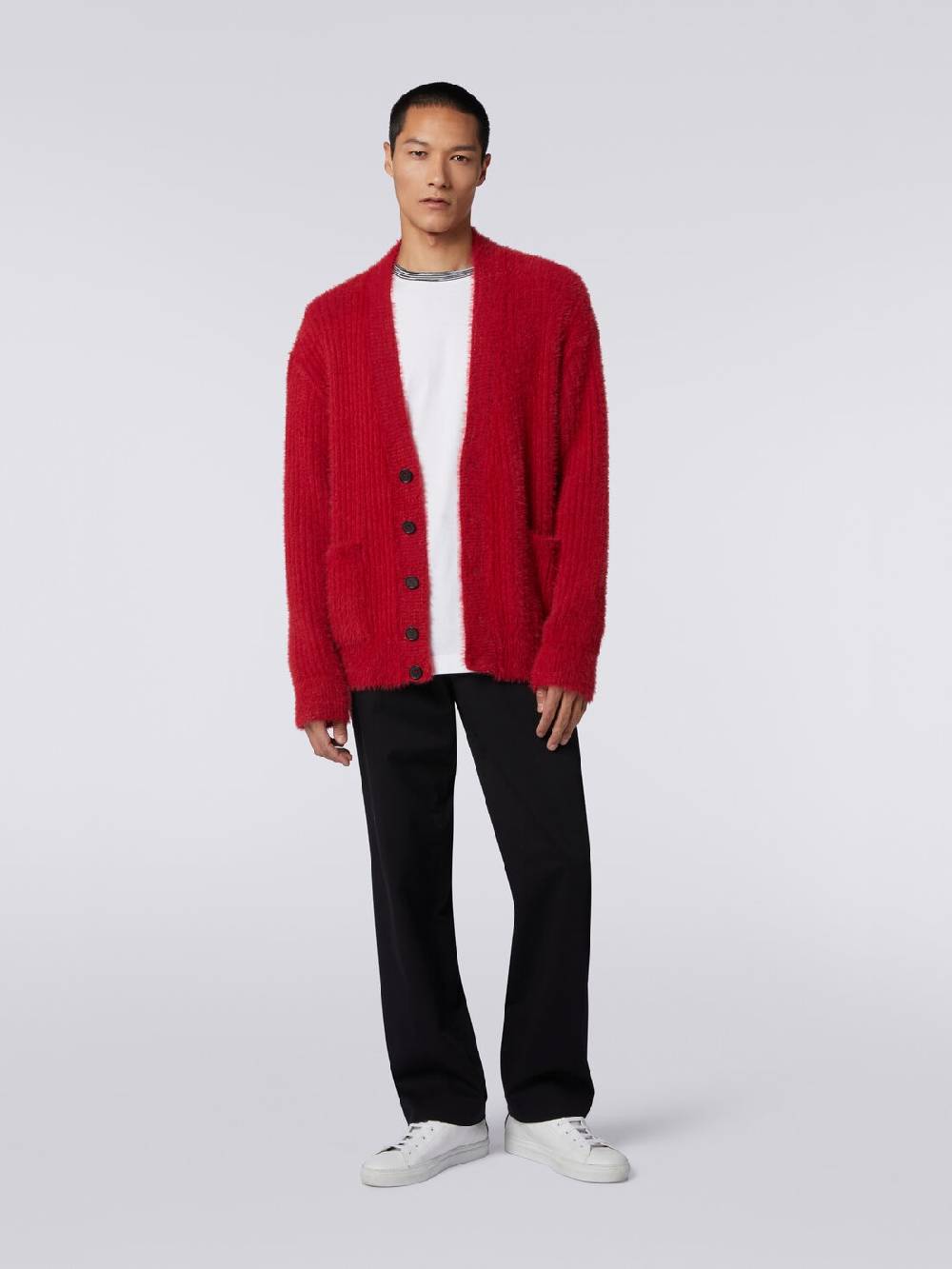 M Missoni Cardigan oversize in misto lana effetto pelo Offerte stagionali