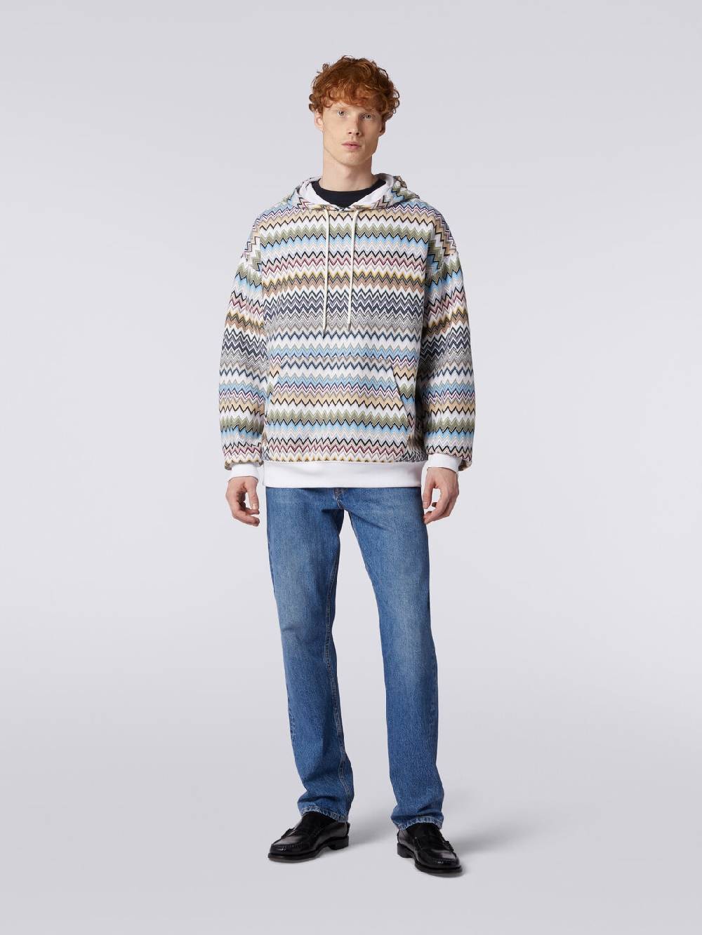 M Missoni Felpa con cappuccio in cotone zig zag Comprane uno, ottenene uno gratis