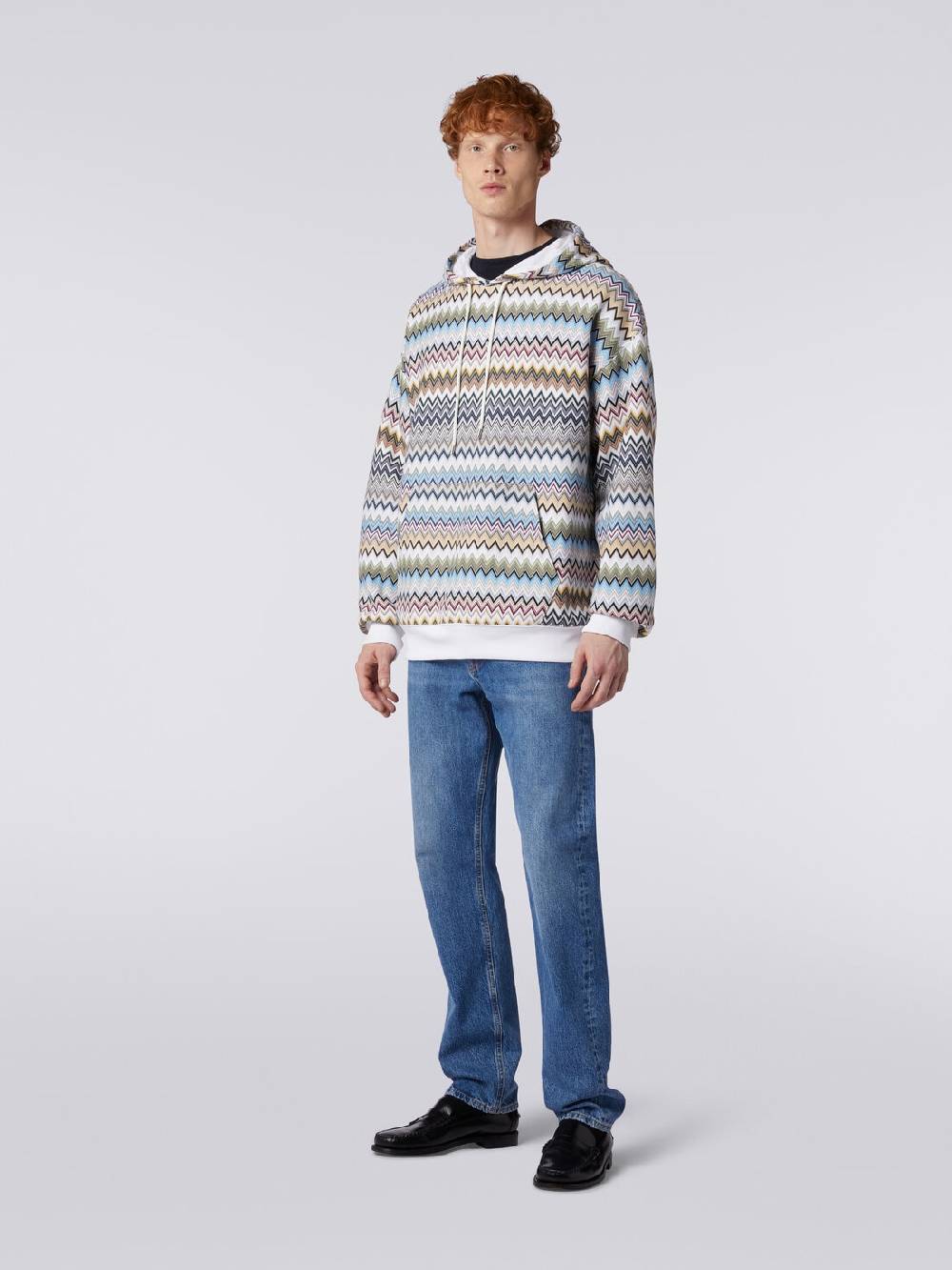 M Missoni Felpa con cappuccio in cotone zig zag Comprane uno, ottenene uno gratis