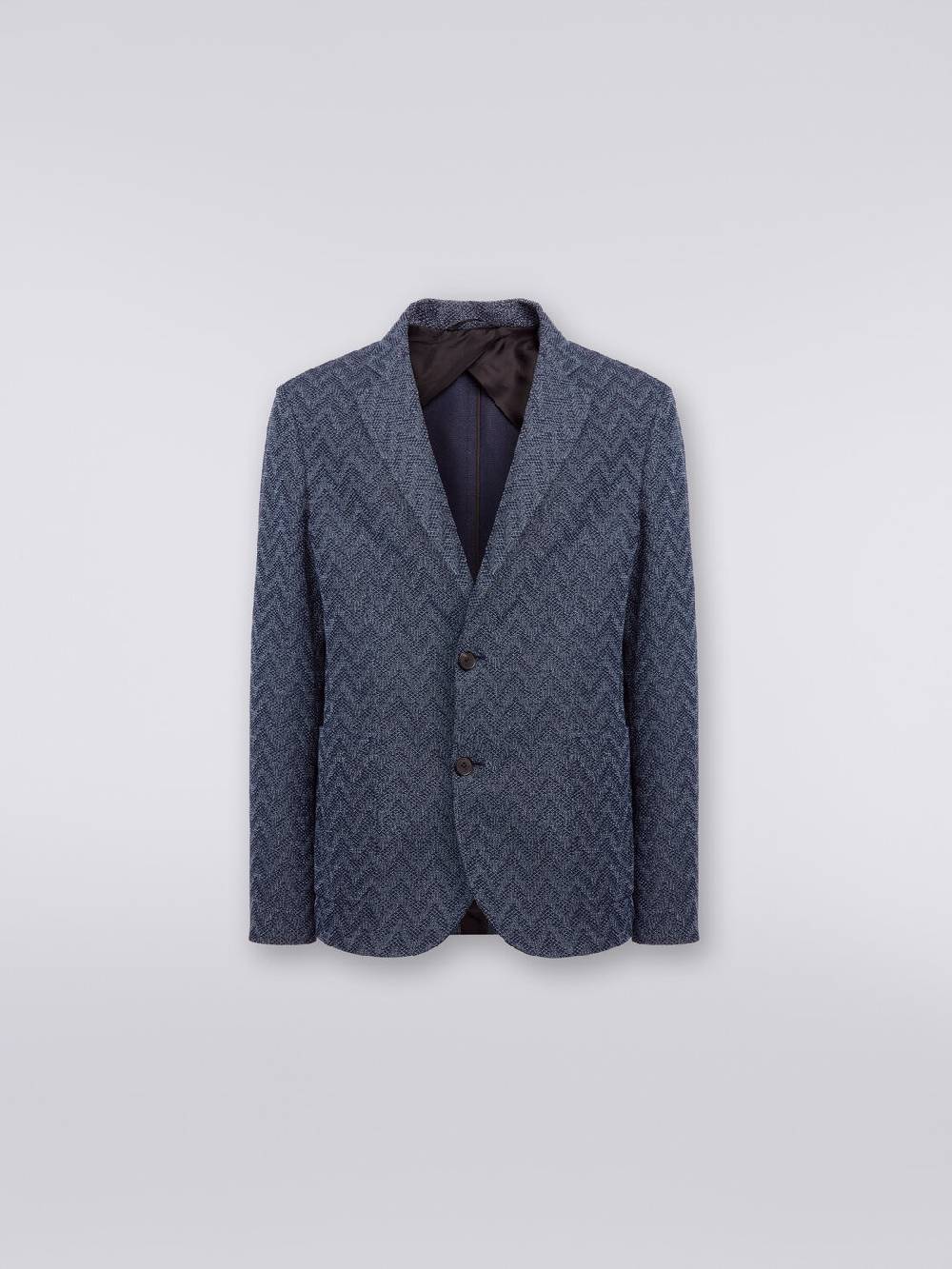 M Missoni Blazer monopetto in cotone zig zag Offerte speciali
