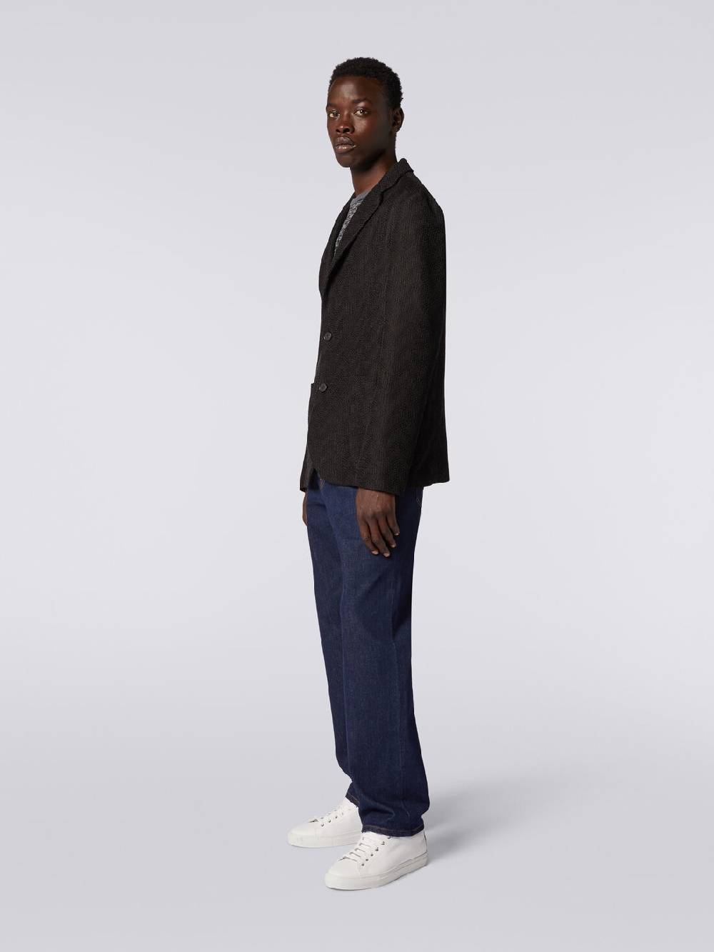 M Missoni Blazer monopetto in cotone chevron Prezzo basso