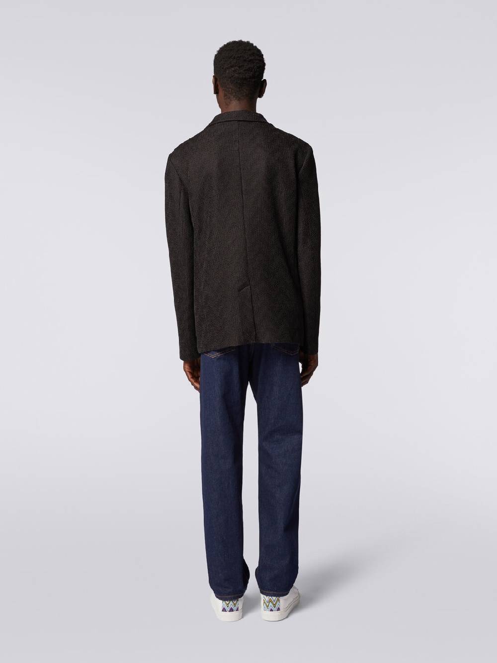 M Missoni Blazer monopetto in cotone chevron Prezzo basso