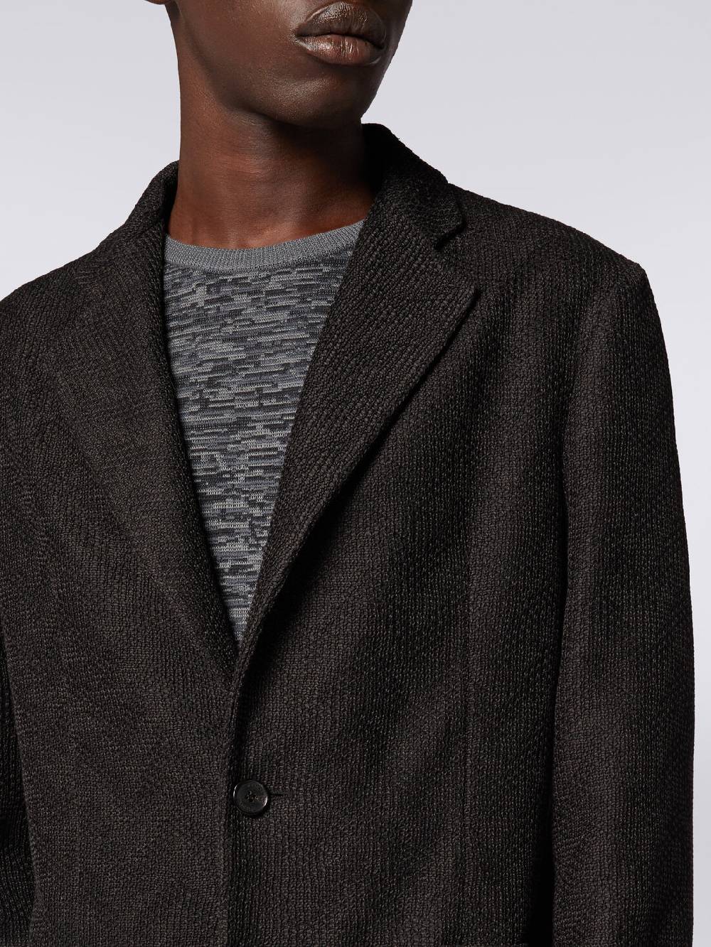 M Missoni Blazer monopetto in cotone chevron Prezzo basso