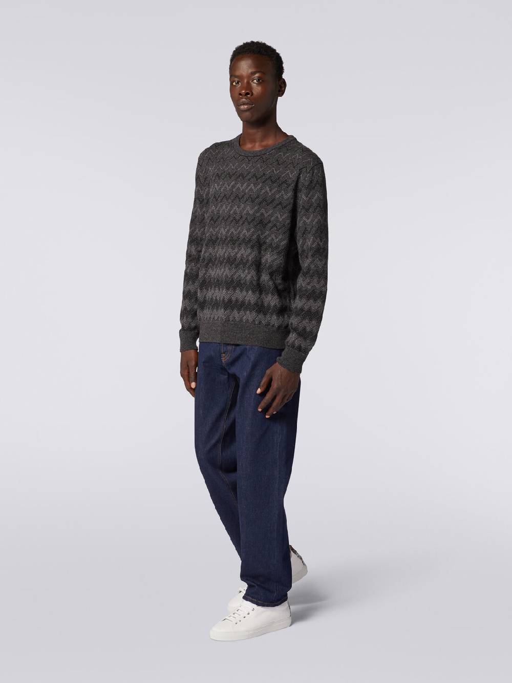 M Missoni Pullover girocollo in cachemire con zig zag Ultimi tre giorni