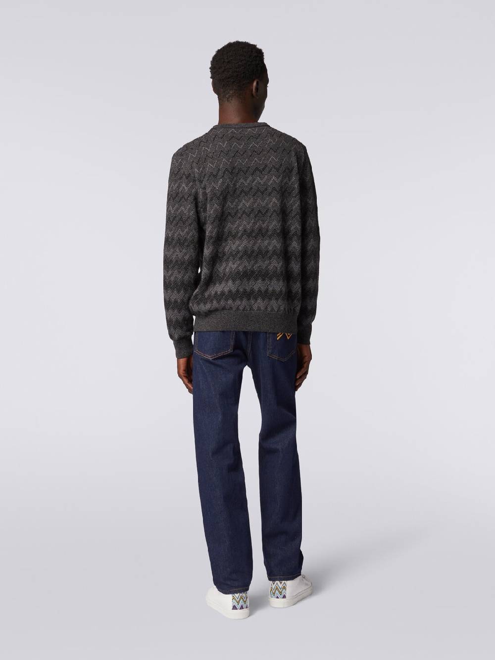 M Missoni Pullover girocollo in cachemire con zig zag Ultimi tre giorni