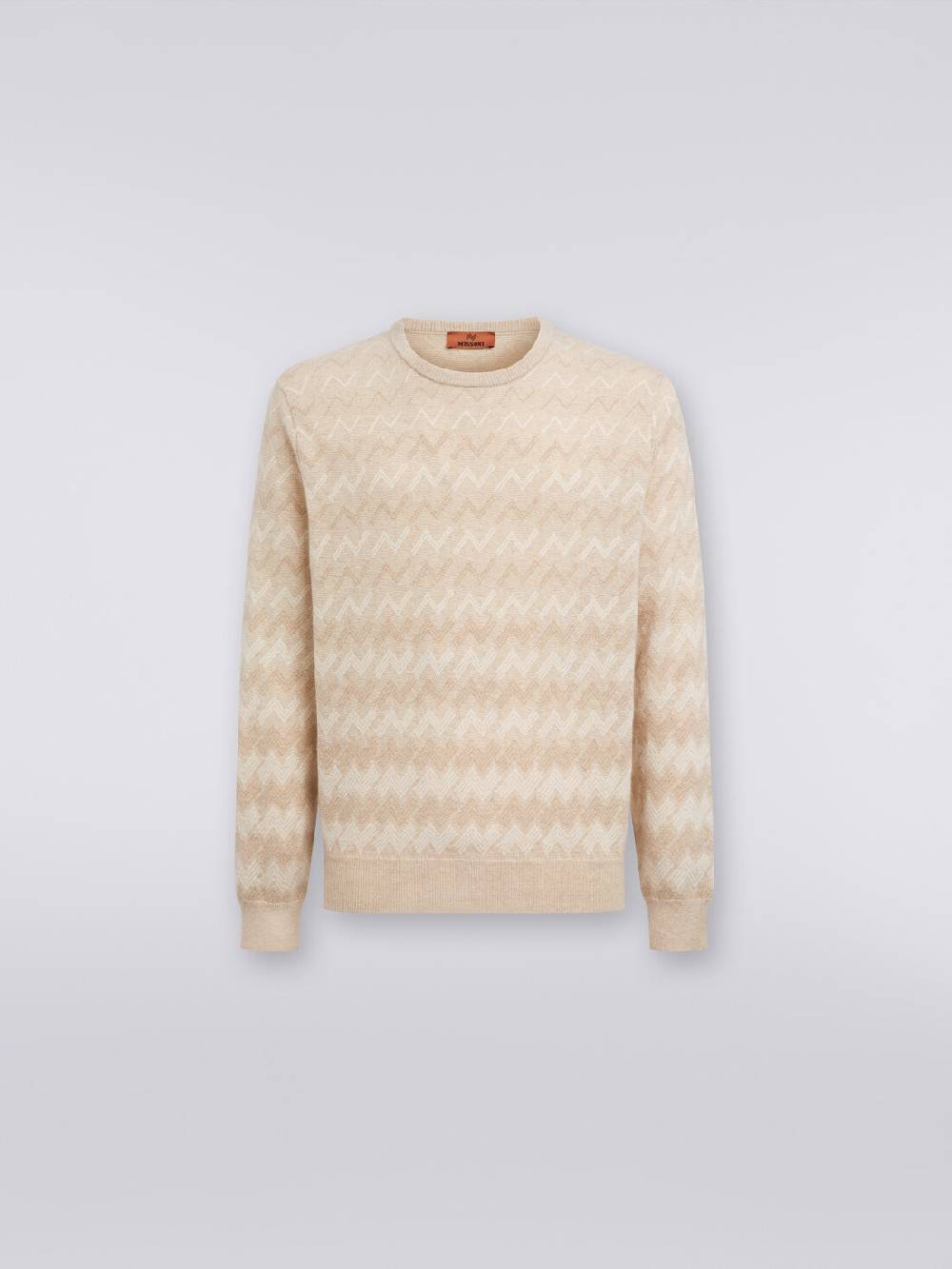 M Missoni Pullover girocollo in cachemire con zig zag ACQUISTA ORA