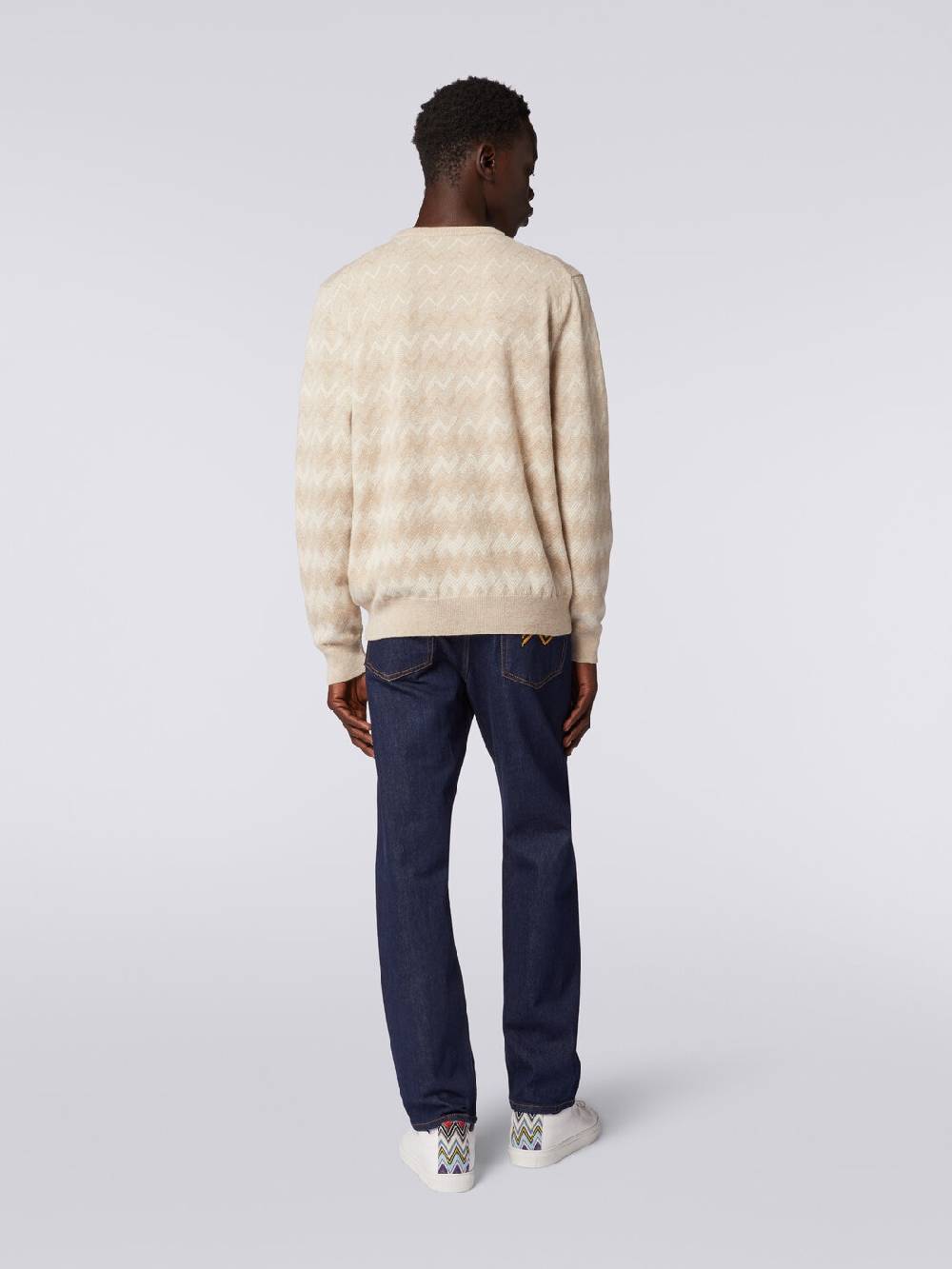 M Missoni Pullover girocollo in cachemire con zig zag ACQUISTA ORA