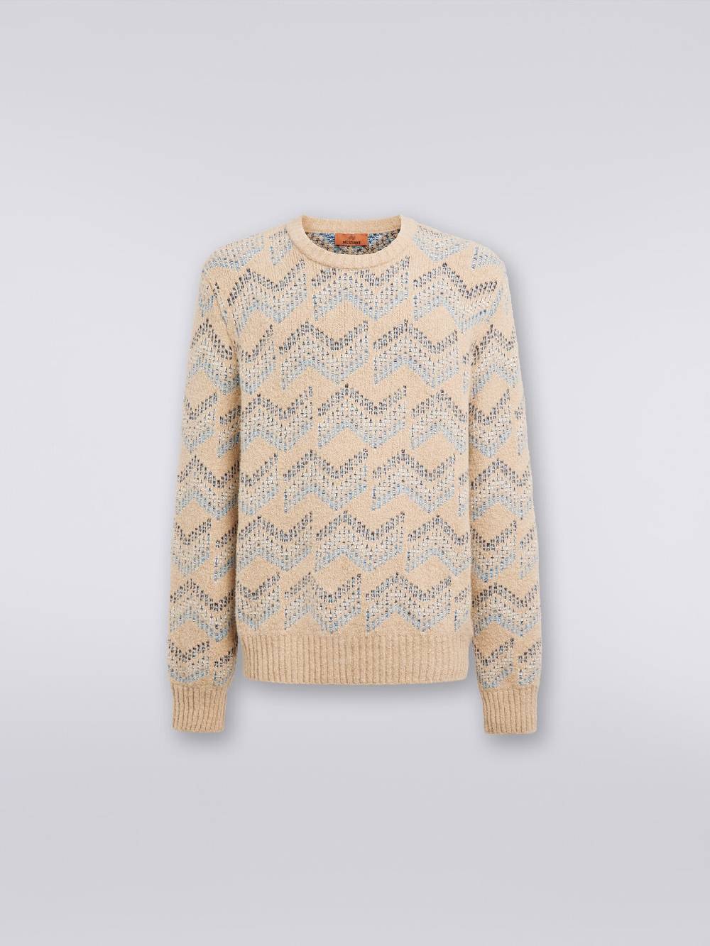 M Missoni Pullover girocollo in misto cotone motivo zig zag Latest stili