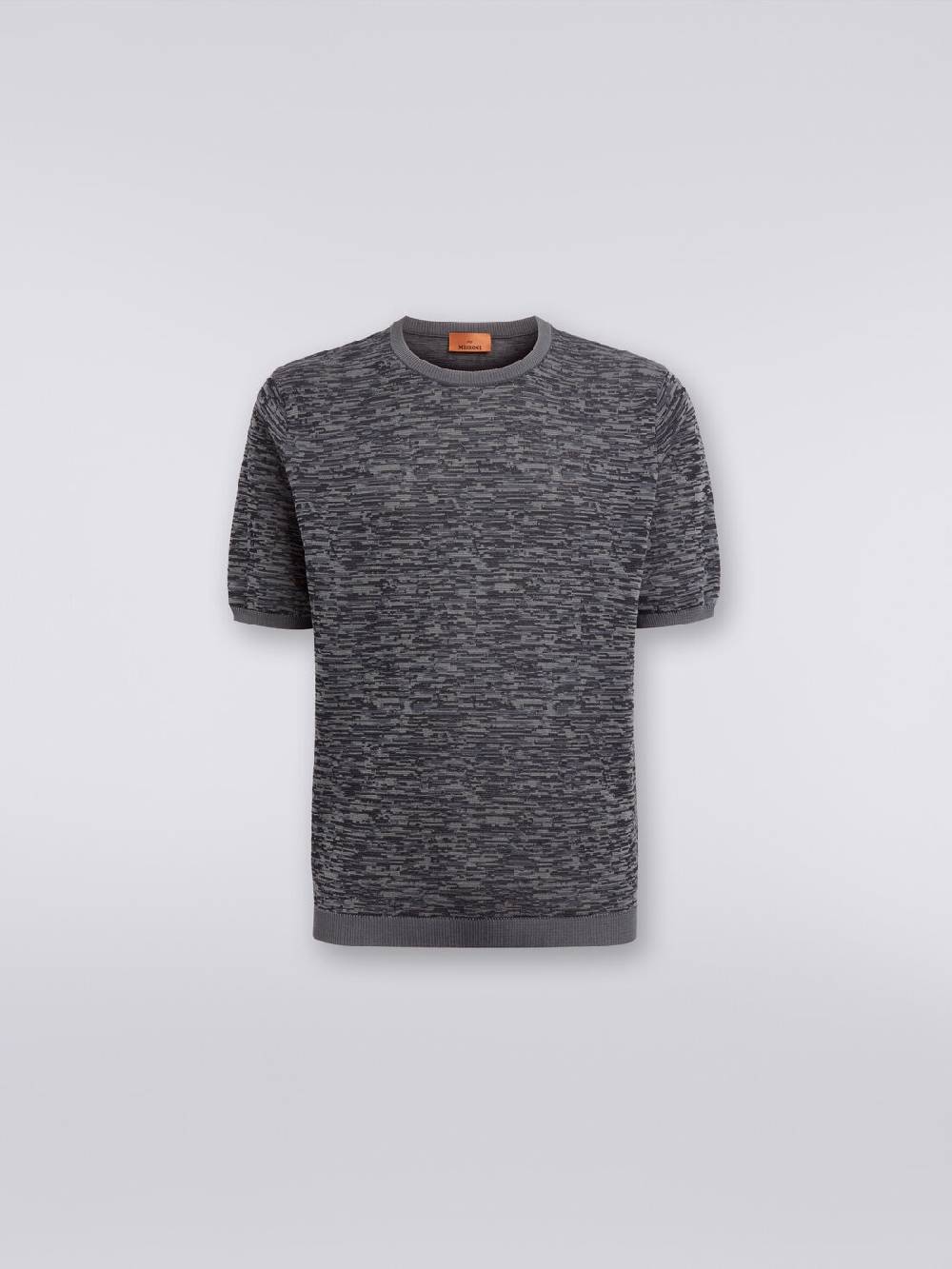 M Missoni Maglia girocollo in cotone e lana fiammata Promozione temporanea