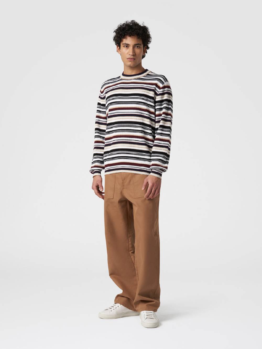 M Missoni Pullover girocollo in cotone a righe Fino al 50% di sconto