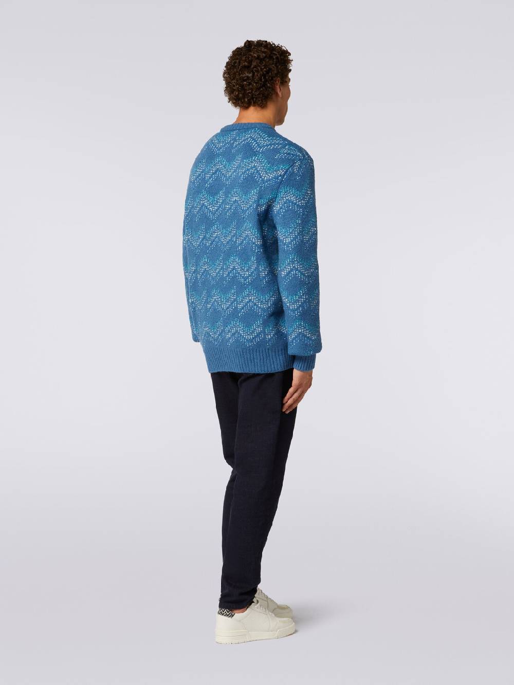 M Missoni Pullover girocollo in misto cotone motivo zig zag Fino al 60% di sconto