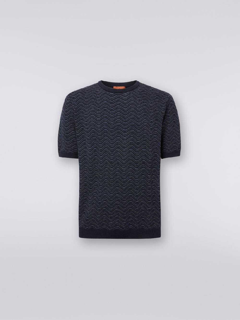 M Missoni T-shirt girocollo in lana e viscosa con motivo a onde Fino al 65% di sconto