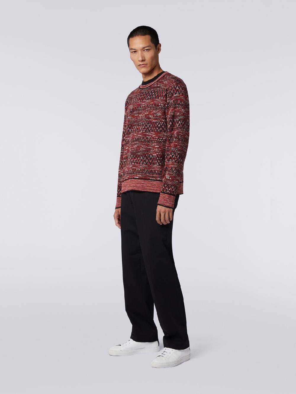 M Missoni Maglia girocollo con stampa chevron fiammata Only for today