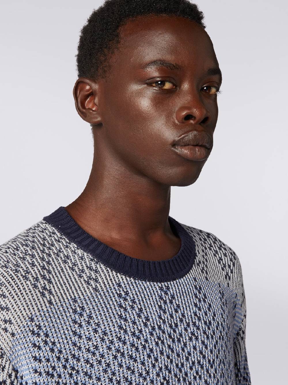 M Missoni Pullover girocollo in cotone zig zag Offerta speciale della fabbrica