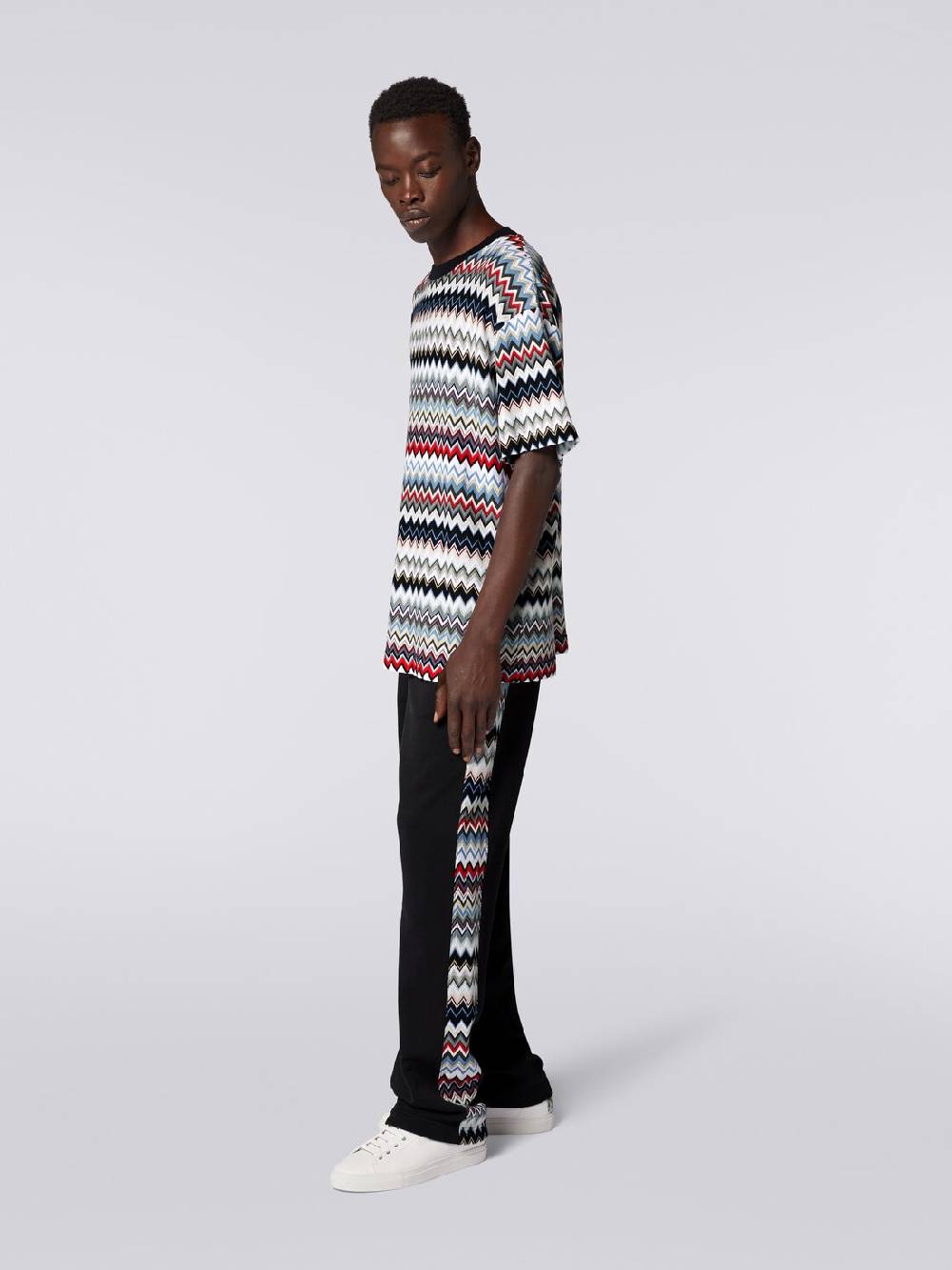 M Missoni Joggers in cotone con inserti zig zag Fino al 55% di sconto