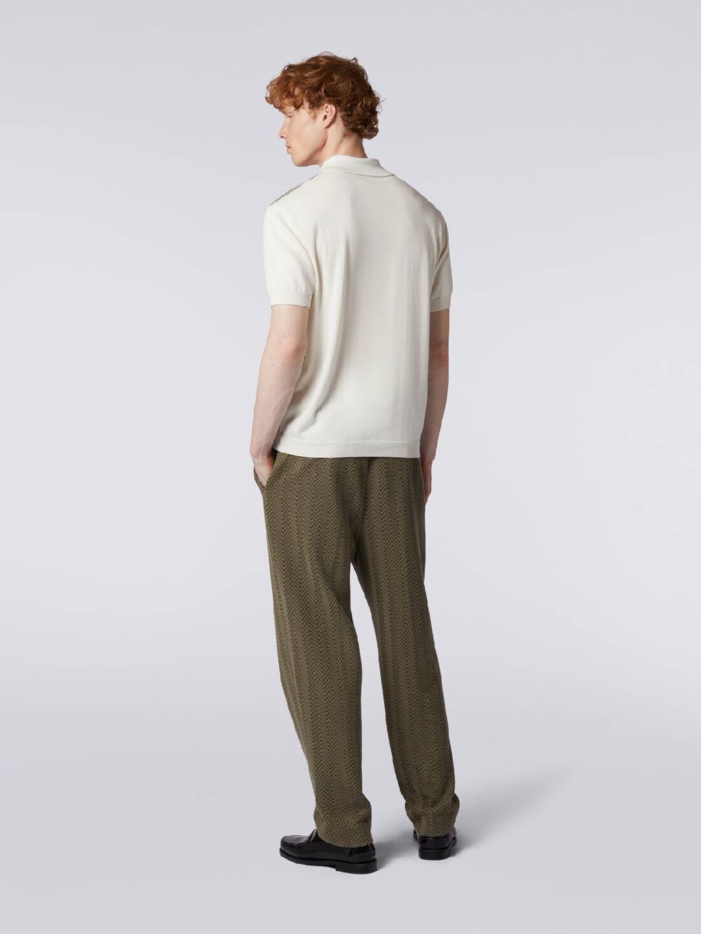 M Missoni Pantaloni classici in cotone e viscosa zig zag Solo un giorno rimasto
