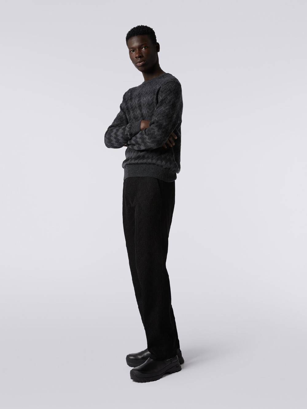 M Missoni Pantaloni chino in cotone chevron Enormi sconti