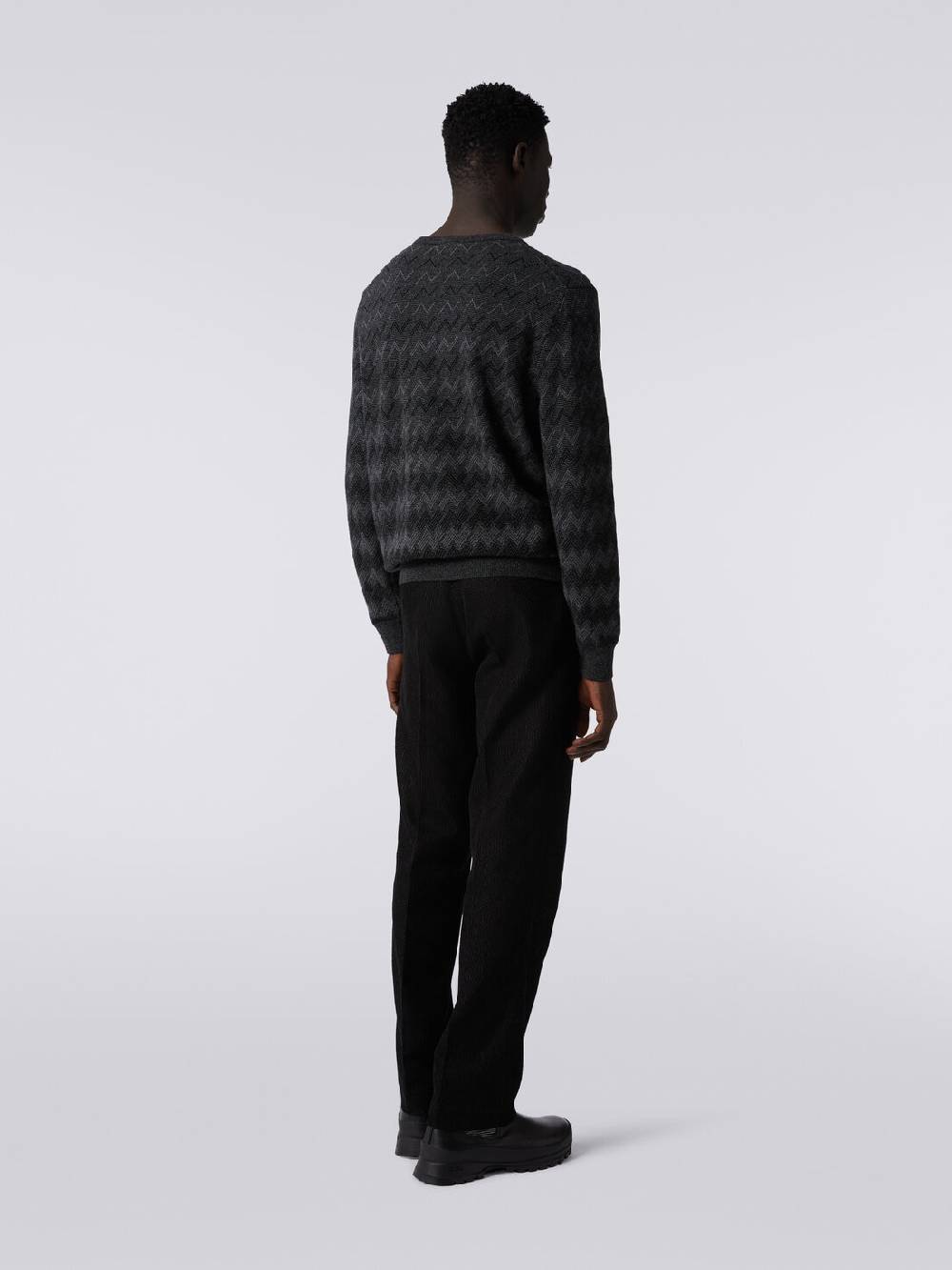 M Missoni Pantaloni chino in cotone chevron Enormi sconti