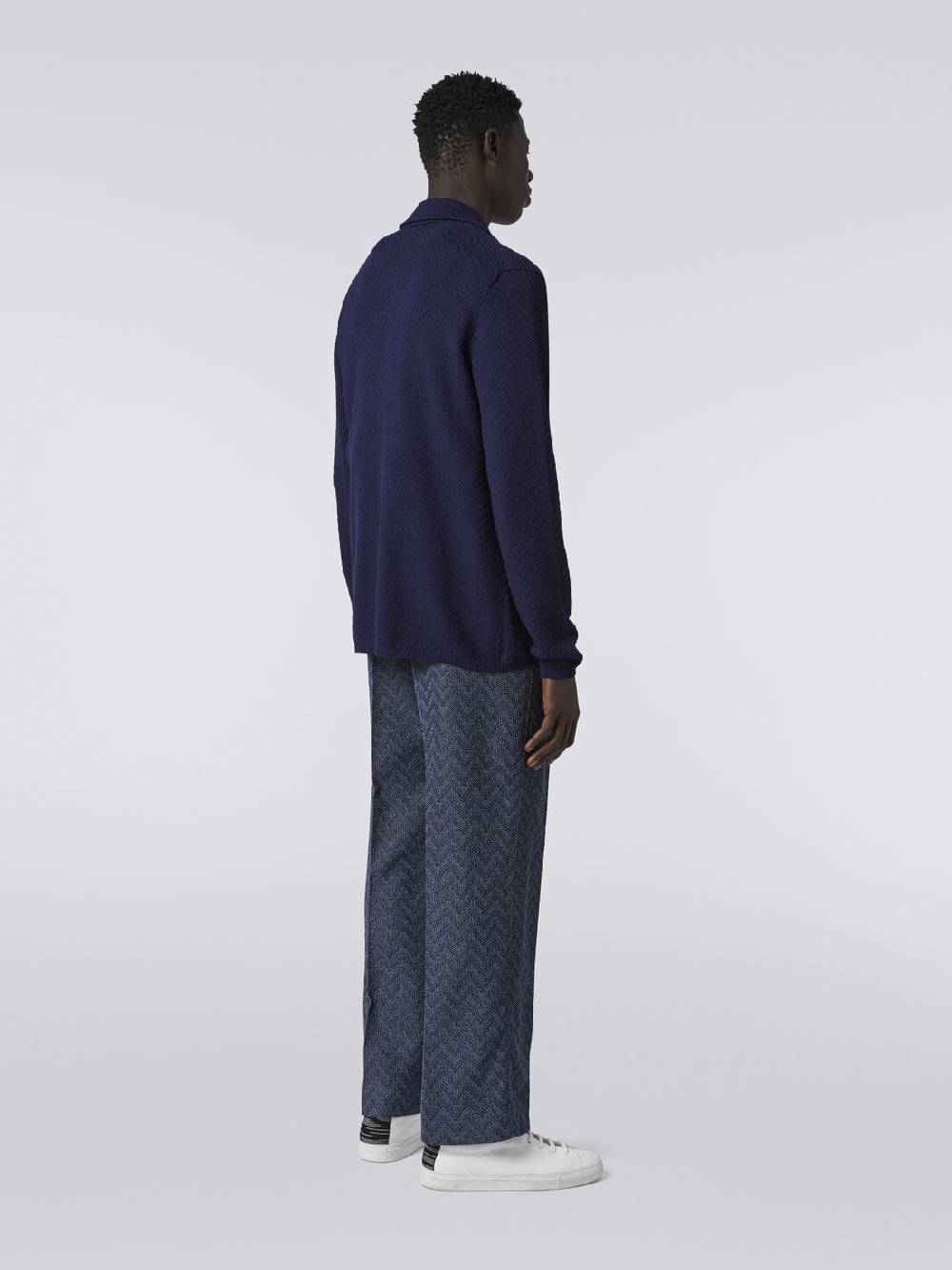 M Missoni Pantaloni dritti in maglia di cotone chevron 50% di sconto con spedizione gratuita