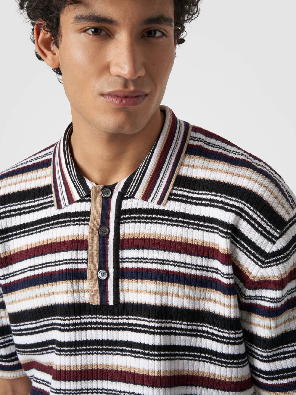 M Missoni Polo in cotone a righe Esporta salva